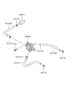 Fx1000v-As00 Fuel Tank Fuel Valve Diagram and Parts List for M72-KW 53AI8CTZ750-37HP-OHV Cub Cadet Lawn Tractor
